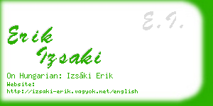 erik izsaki business card