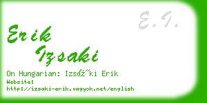 erik izsaki business card